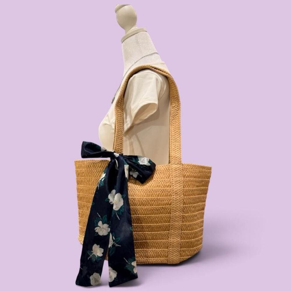 Draper james woven straw tote